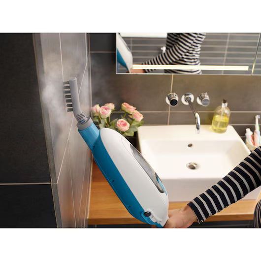 BLACK+DECKER Steam Mop, 5-in-1 Cleaning Solution, Superheated Steam, 1300W, 380ml Water Tank, Swivel Head, Chemical-Free, User Friendly, Includes 5 Accessories, White - FSMH13E5-B5