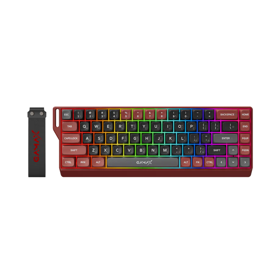 Gamax GM-02 Tri-Mold RGB Mechanical keyboard 3 modes Wired, Bluetooth, Wireless (Support Arabic)