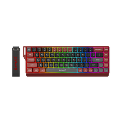 Gamax GM-02 Tri-Mold RGB Mechanical keyboard 3 modes Wired, Bluetooth, Wireless (Support Arabic)