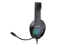 Gamax GM-204 4-in-1 Wired PC Accessory Set (AR Mechanical Keyboard, Mouse, Mousepad, Headset) - Black