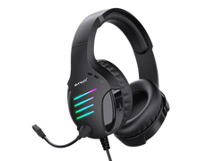 Gamax GM-204 4-in-1 Wired PC Accessory Set (AR Mechanical Keyboard, Mouse, Mousepad, Headset) - Black