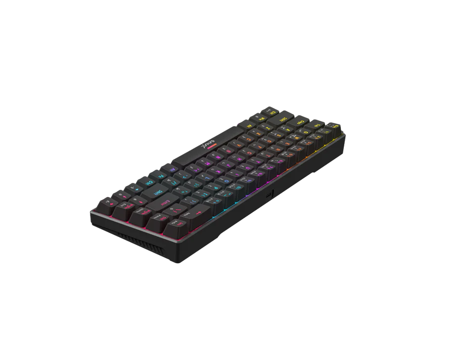 Gamax GM-204 4-in-1 Wired PC Accessory Set (AR Mechanical Keyboard, Mouse, Mousepad, Headset) - Black