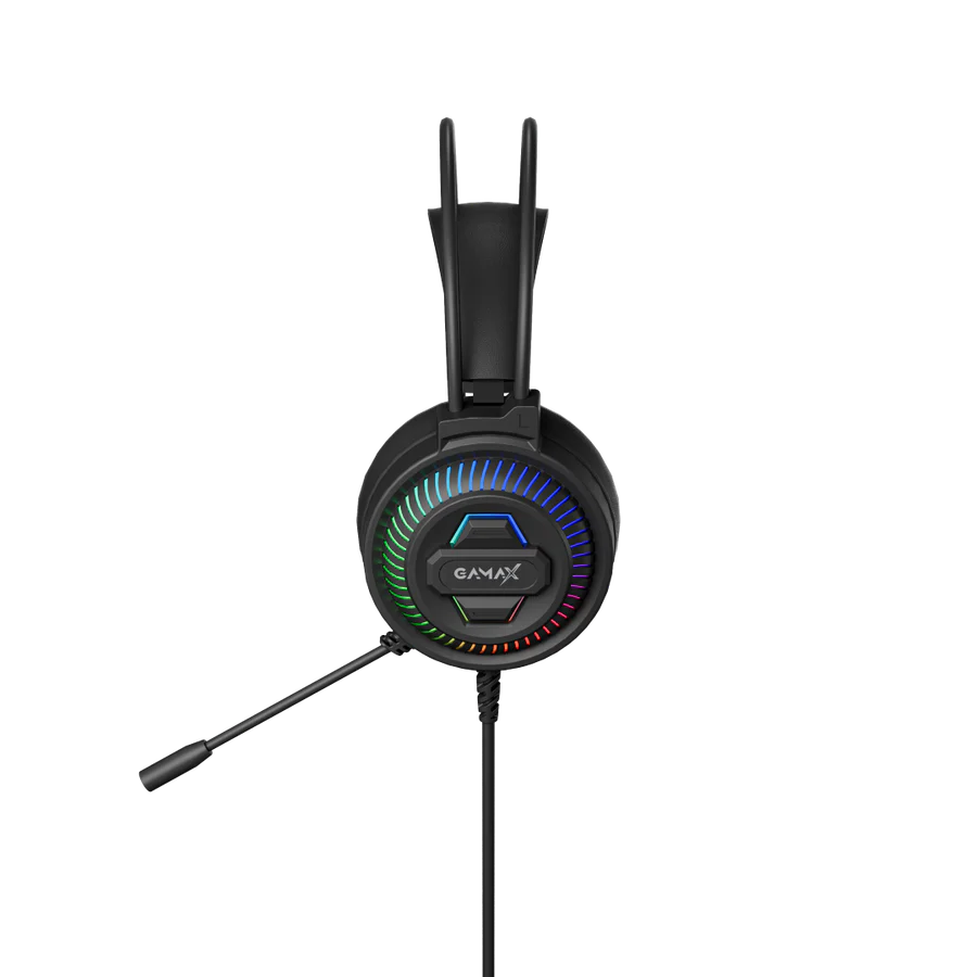 Gamax GM-645 4-in-1 Wired PC Accessory Set (Ar Keyboard, Mouse, Mousepad, Headset) - Black