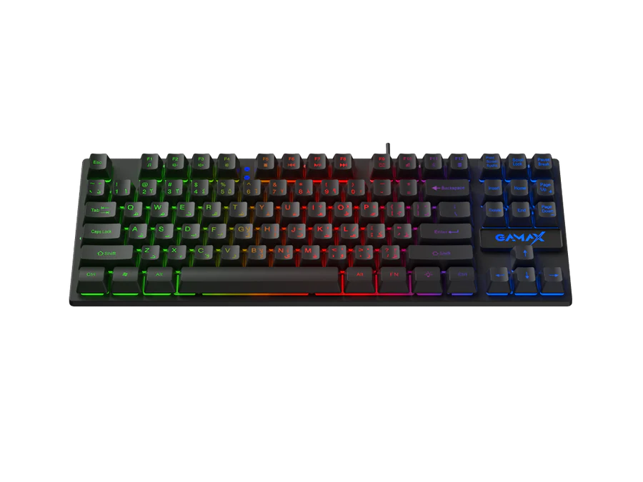 Gamax GM-645 4-in-1 Wired PC Accessory Set (Ar Keyboard, Mouse, Mousepad, Headset) - Black