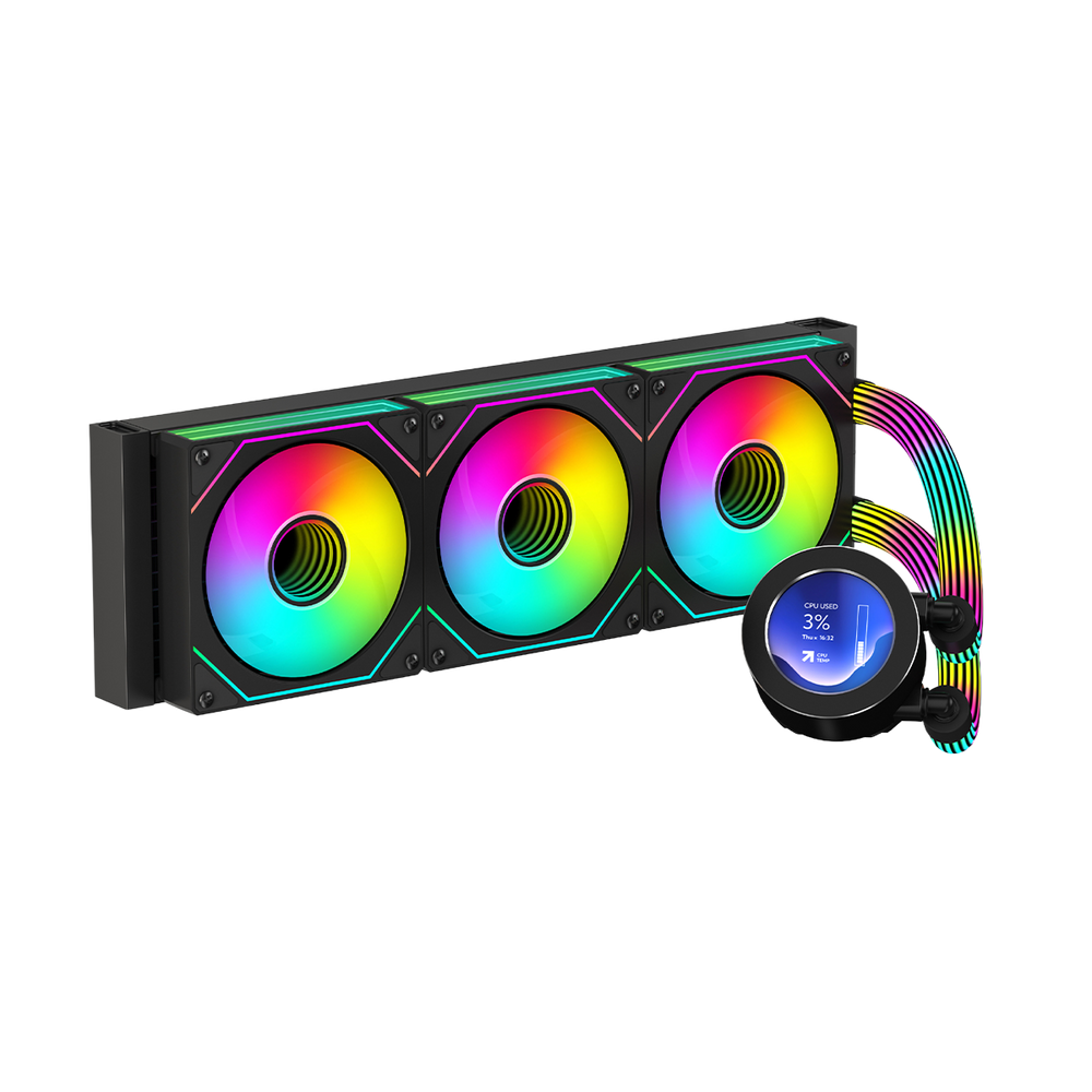GAMEON KRAKEN N360 360mm LCD Display Liquid CPU Cooler With ARGB Tube - Black