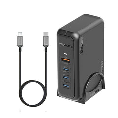 Promate  140W Super-Speed GaNFast™ Charging Station with Power Delivery 3.1 & Quick Charge 3.0,Black