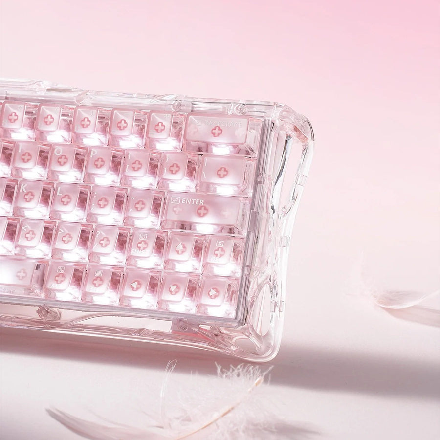 GravaStar Mercury V60 60% Hall Effect Magnetic Switch Gaming Keyboard - Crystal Rose
