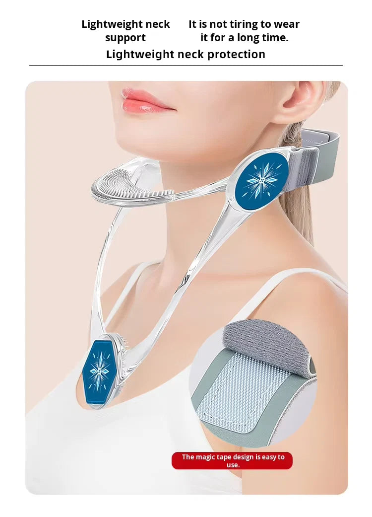 Black Bull Adjustable Neck Brace for Support Frame Traction Adjustable Neck Protection Prevent Forward Tilt