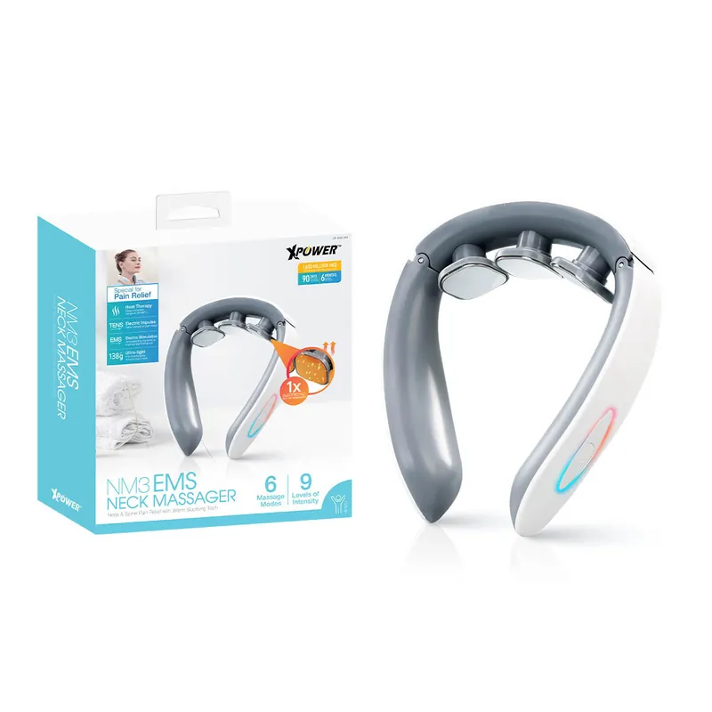 XPower NM3 EMS Neck Massager - White-4895246600413