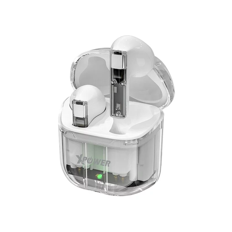 XPower BSE10 True Wireless Bluetooth 5.3 Earbuds - Transparent White