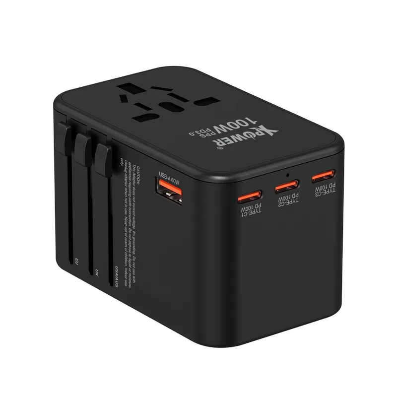 XPower TA100B 5 Output 100W PD/PPS GaN Travel Adapter - Black