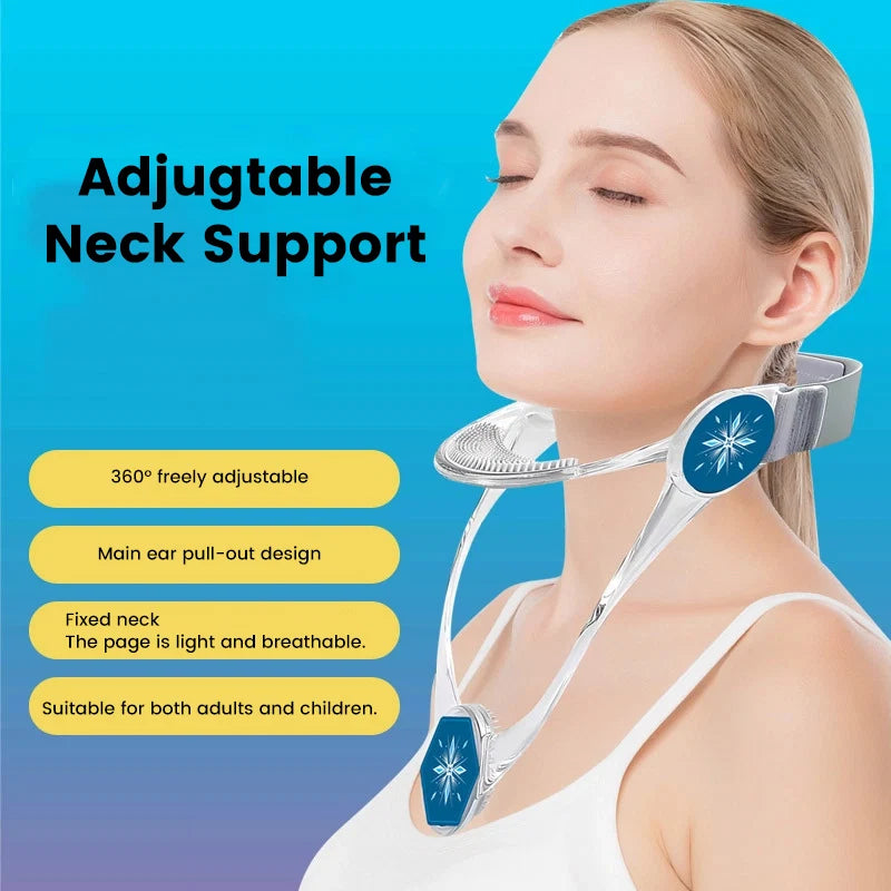 Black Bull Adjustable Neck Brace for Support Frame Traction Adjustable Neck Protection Prevent Forward Tilt