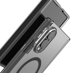 Araree Duple 360 Magsafe Cover For Z Fold 8-Clear Black