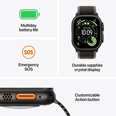 Apple Watch Ultra 3 Gps + Cellular 49Mm Black Titanium Case With Black Ocean Band