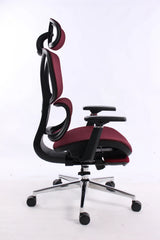 Black Bull Ergonomic Mesh Gaming & Office Chair with Footrest,Black/Red
