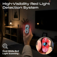 PROMATE Portable Anti-Peep IR Camera Detector with Trigger Alarm & Flashlight,Black