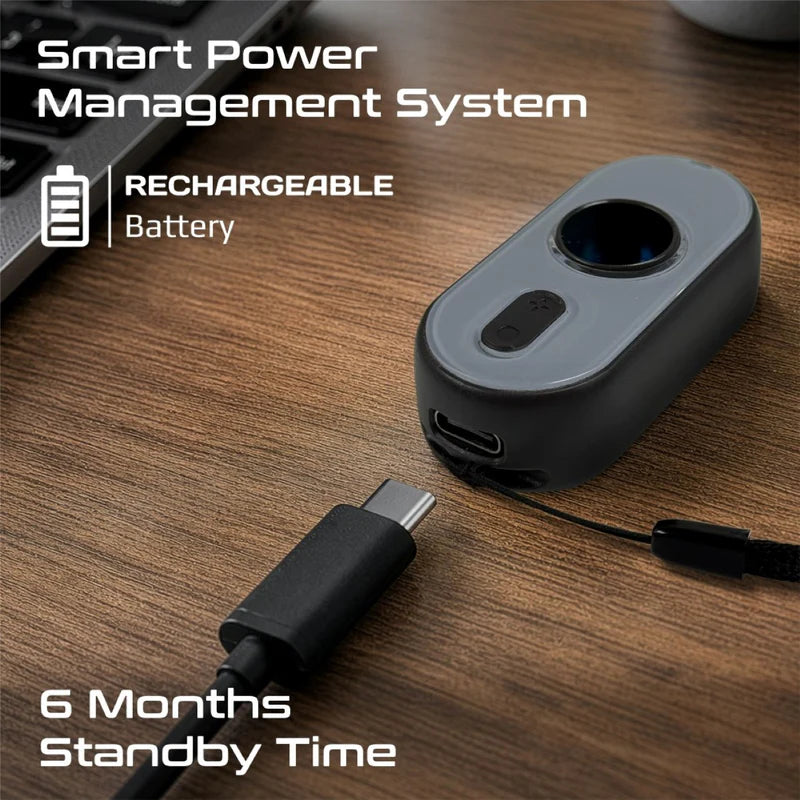 PROMATE Portable Anti-Peep IR Camera Detector with Trigger Alarm & Flashlight,Black