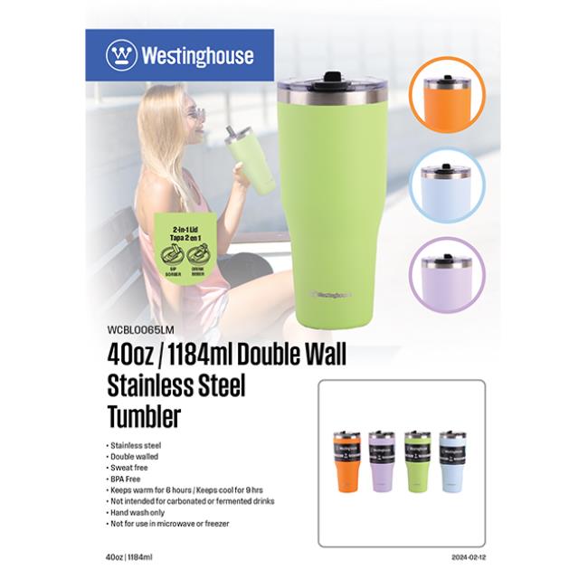 Westinghouse Stainless Steel 40z Double Wall Tumbler