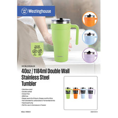 Westinghouse Premium Stainless Steel 40z Double Wall Tumbler