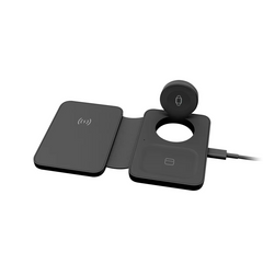 XPower WLM9 3 In 1 Magnetic Wireless Travel Charging Pad - Black
