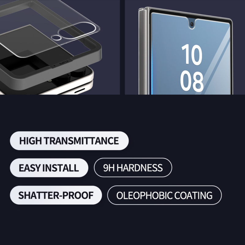 Araree Core Glass 2Pcs Screen Protector For Z Flip 8-Clear