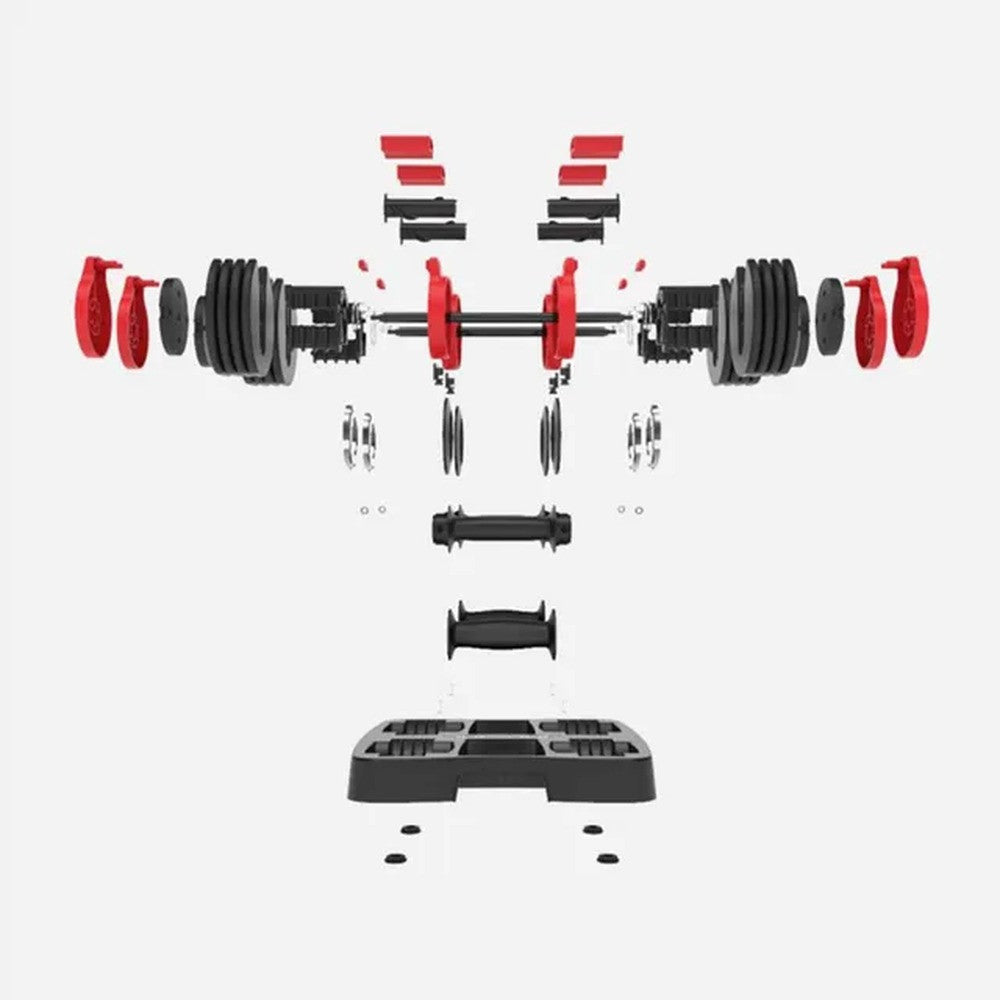Kingsmith DB15A Adjustable Dumbbell, Compact Weight Set, Black