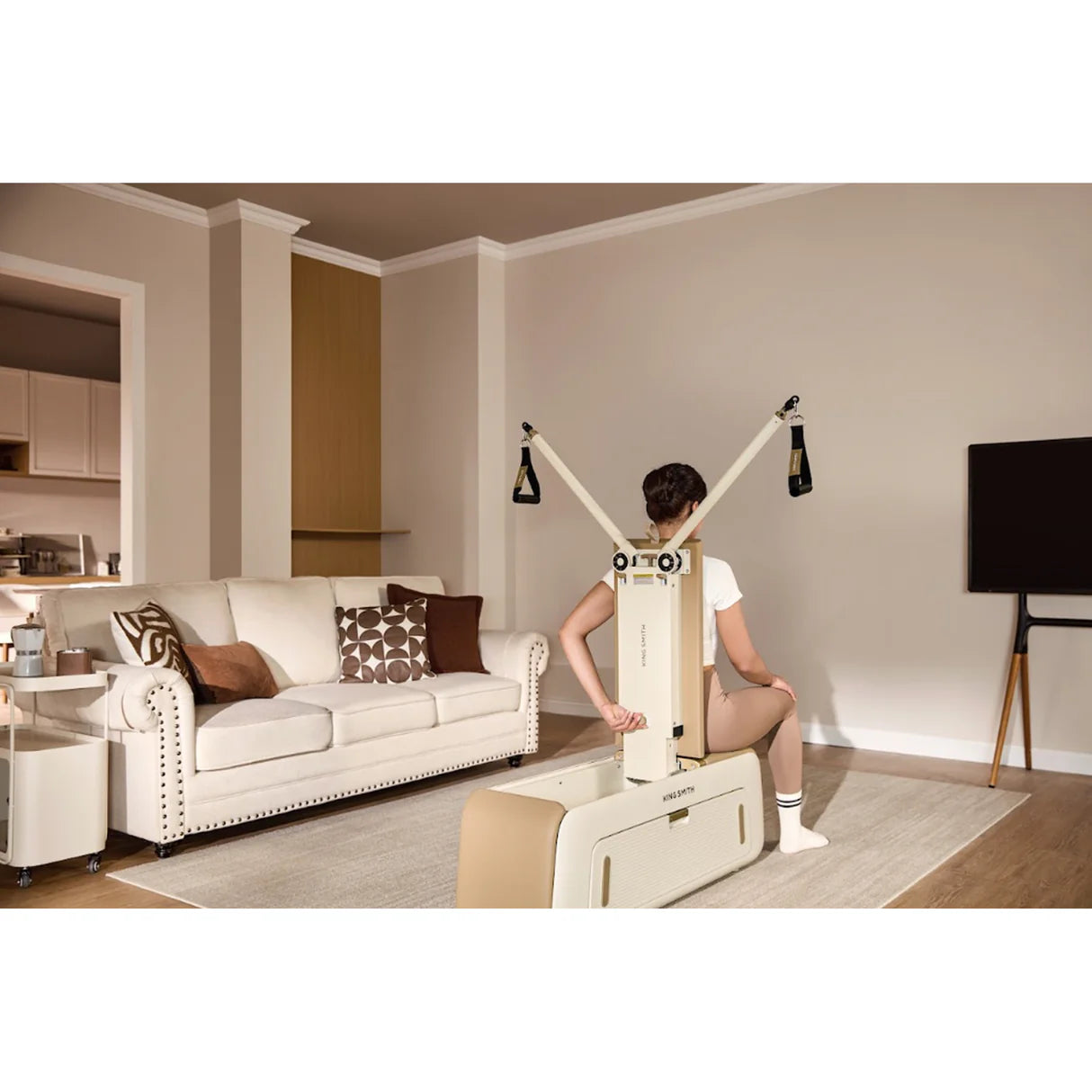 Kingsmith Bundle Multifunctional fitness bench B2+Havit HAKII MIXV Size M - Trendy Monogram Brown
