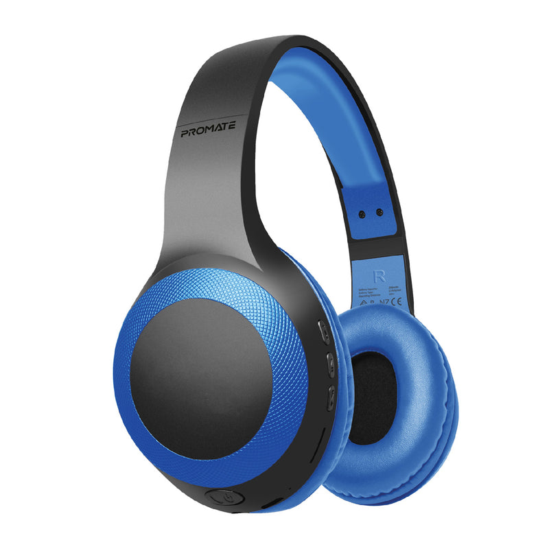 Promate - LaBocaHigh Fidelity Over-Ear Wireless Headphones,Blue
