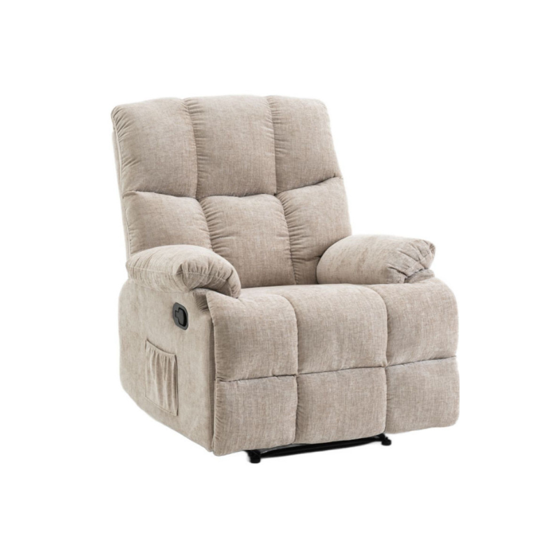 Lounge Recliner Sofa – Premium Chenille Fabric Comfort Design (88×94×103 cm) – Beige