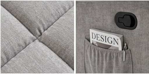 Lounge Recliner Sofa – Premium Chenille Fabric Comfort Design (88×94×103 cm) – Light Grey