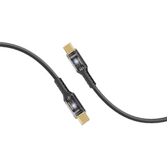 Promate 100W Power Delivery Ultra-Fast USB-C Cable with Transparent Shells ,BLACK