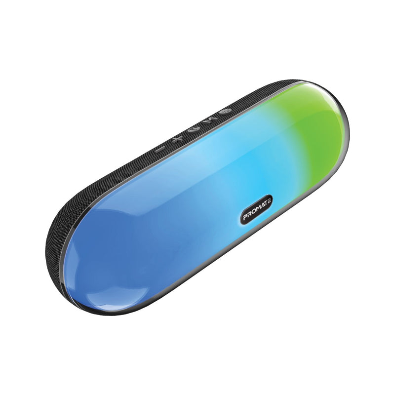 Promate 10 Watt HD LumiSound® High Fidelity True Wireless Bluetooth v5.3 Speaker ,RGB