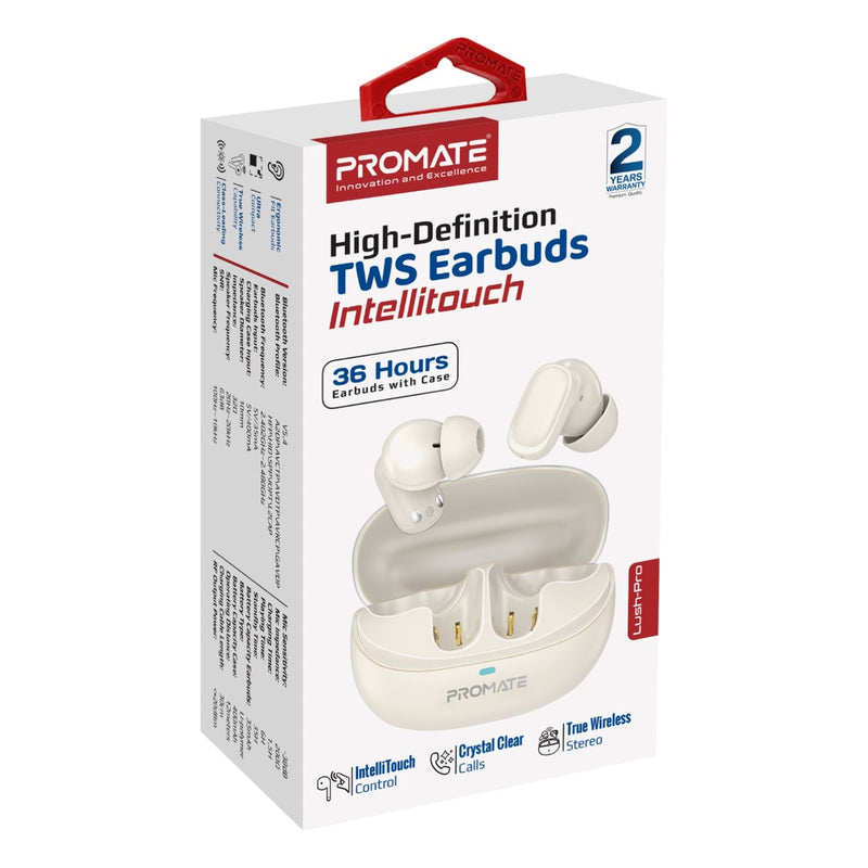 Promate - Acoustic TWS Earphone,White