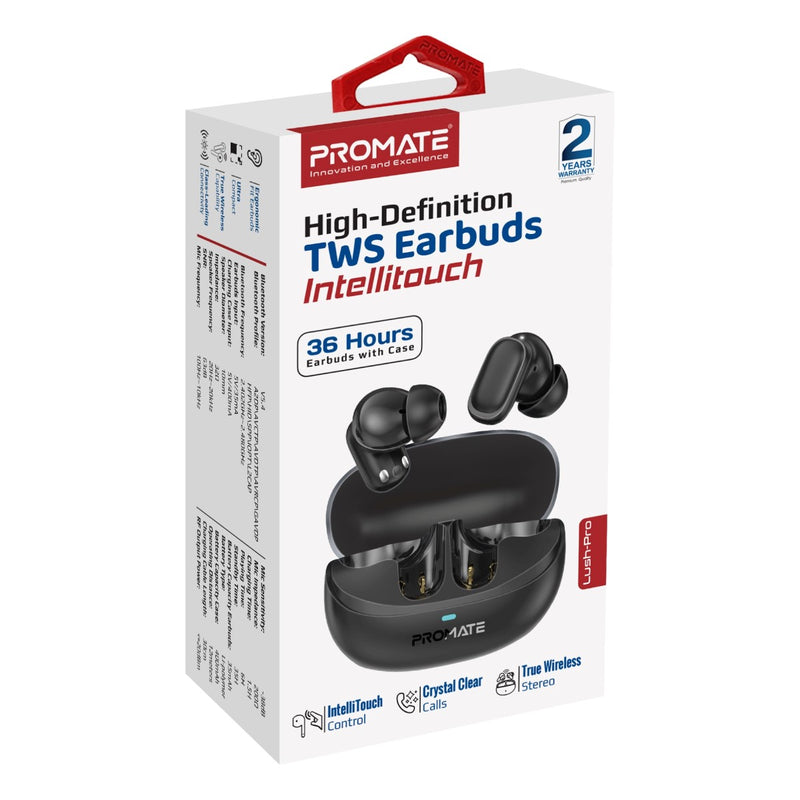 Promate - Acoustic TWS Earphone,Black