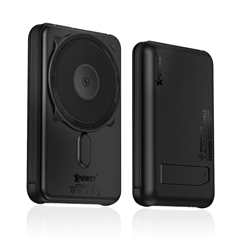 Xpower M10C+ 6 In 1 10000mAh 20W PD3.0+Magnetic Wireless Power Bank - Black
