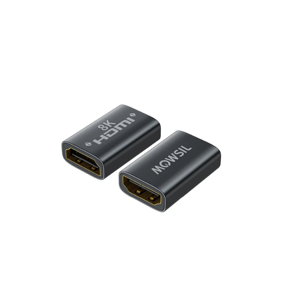 Mowsil HDMI 8K Coupler FF - 2 Pack ,Black