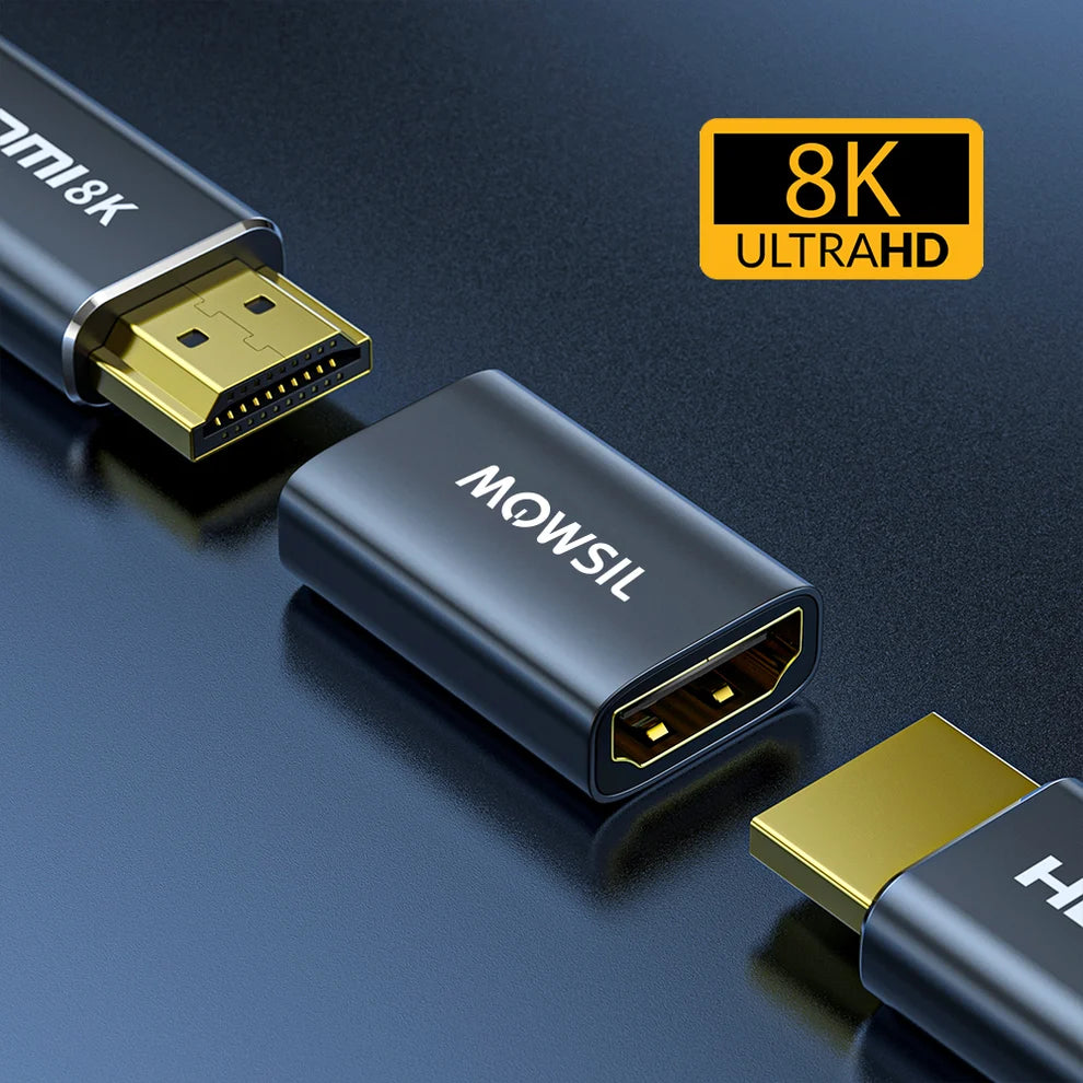 Mowsil HDMI 8K Coupler FF - 2 Pack ,Black