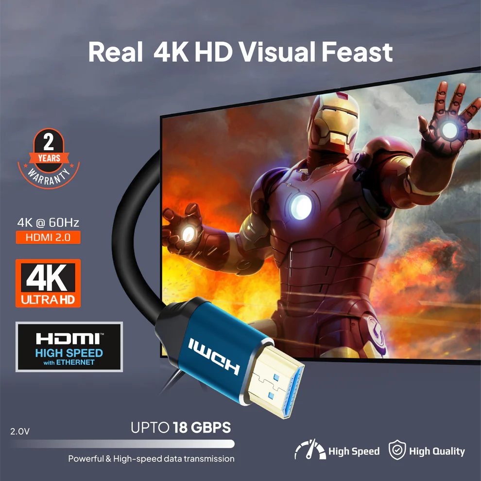 Mowsil HDMI 4K 60Hz 2.0 Cable 5Mtr