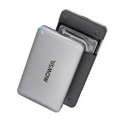 Mowsil 2.5" SATA SSD Enclosure – USB-C & USB 3.0, 6Gbps High-Speed, Tool-Free, Portable HDD/SSD Case