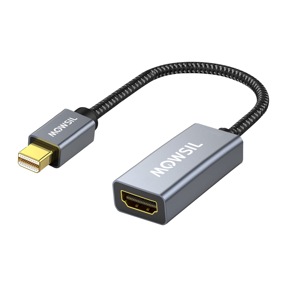 Mowsil Mini DisplayPort to HDMI Adapter – 4K@60Hz, Gold-Plated, Plug & Play for MacBook, PC & TV