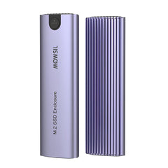 Mowsil M.2 NVMe SSD Enclosure, 10Gbps USB 3.1 Gen2 USB-C Aluminum Adapter for M.2 PCIe SSD, External High-Speed Portable SSD Case Compatible with Windows, Mac, Linux
