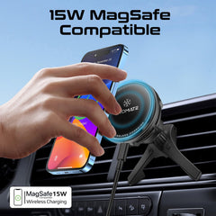 Promate ActiveCool Cradleless 15W MagSafe Compatible Wireless Charger Mount,Black