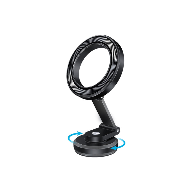 Promate - MagGrip™ 360° Cradleless Foldable Magnetic Ring Smartphone Holder,BLACK