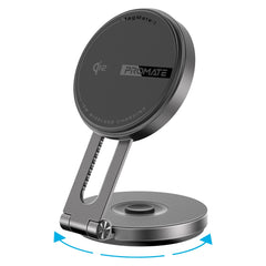 Promate - 15W Qi2 Certified Extending Magnetic Wireless Smartphone Charging Mount  , 15W Qi2 Certified Wireless Charger,black