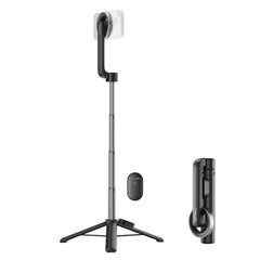 Promate - MagSafe Compatible Foldable Selfie Stick with BT Remote Control ,BLACK