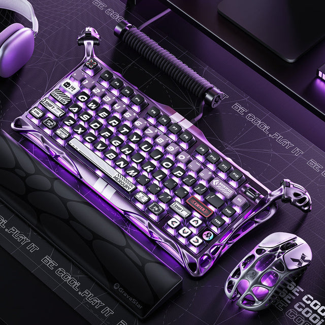 GravaStar Mercury V75 Pro 75% Hall Effect Magnetic Switch Gaming - Iron Purple
