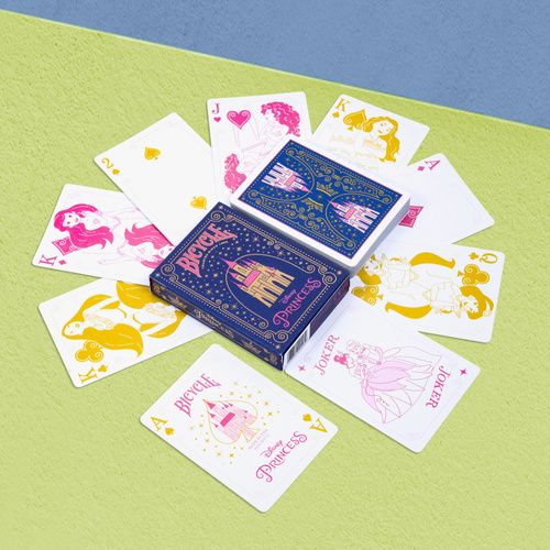 disney princess playing cards blue