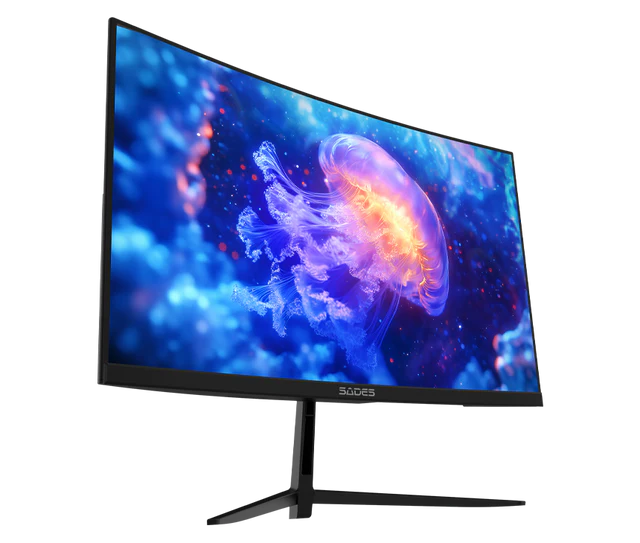Sades NC-Pelagia SC-CJ04F24B, 24" FHD 1920x1080, 200Hz, 0.5ms, HDMI 2.1, VA, Curved Gaming Monitor - Black