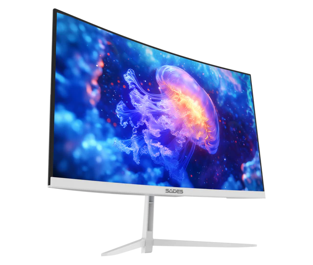 Sades NC-Pelagia SC-CJ04F24W, 24" FHD 1920x1080, 200Hz, 0.5ms, HDMI 2.1, VA, Curved Gaming Monitor - White