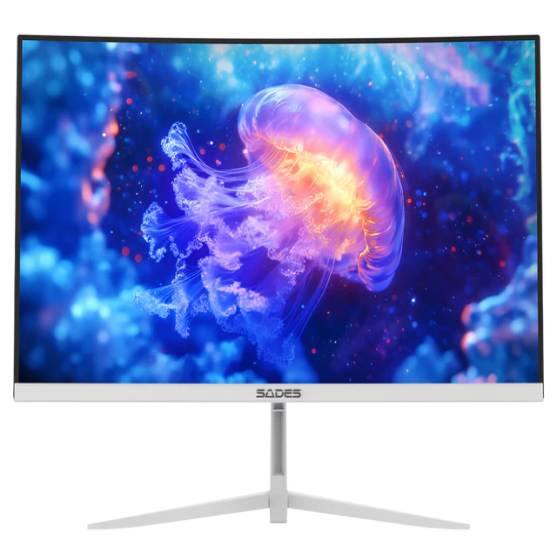 Sades NC-Pelagia SC-CJ04F24W, 24" FHD 1920x1080, 200Hz, 0.5ms, HDMI 2.1, VA, Curved Gaming Monitor - White